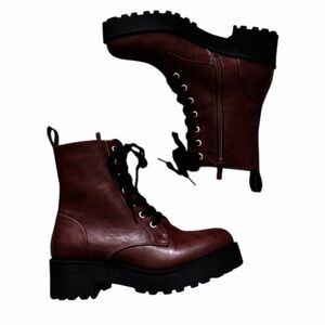 Dirty Laundry Brown Faux Leather Ankle
Boots | NIB | Side Zip | Size 8